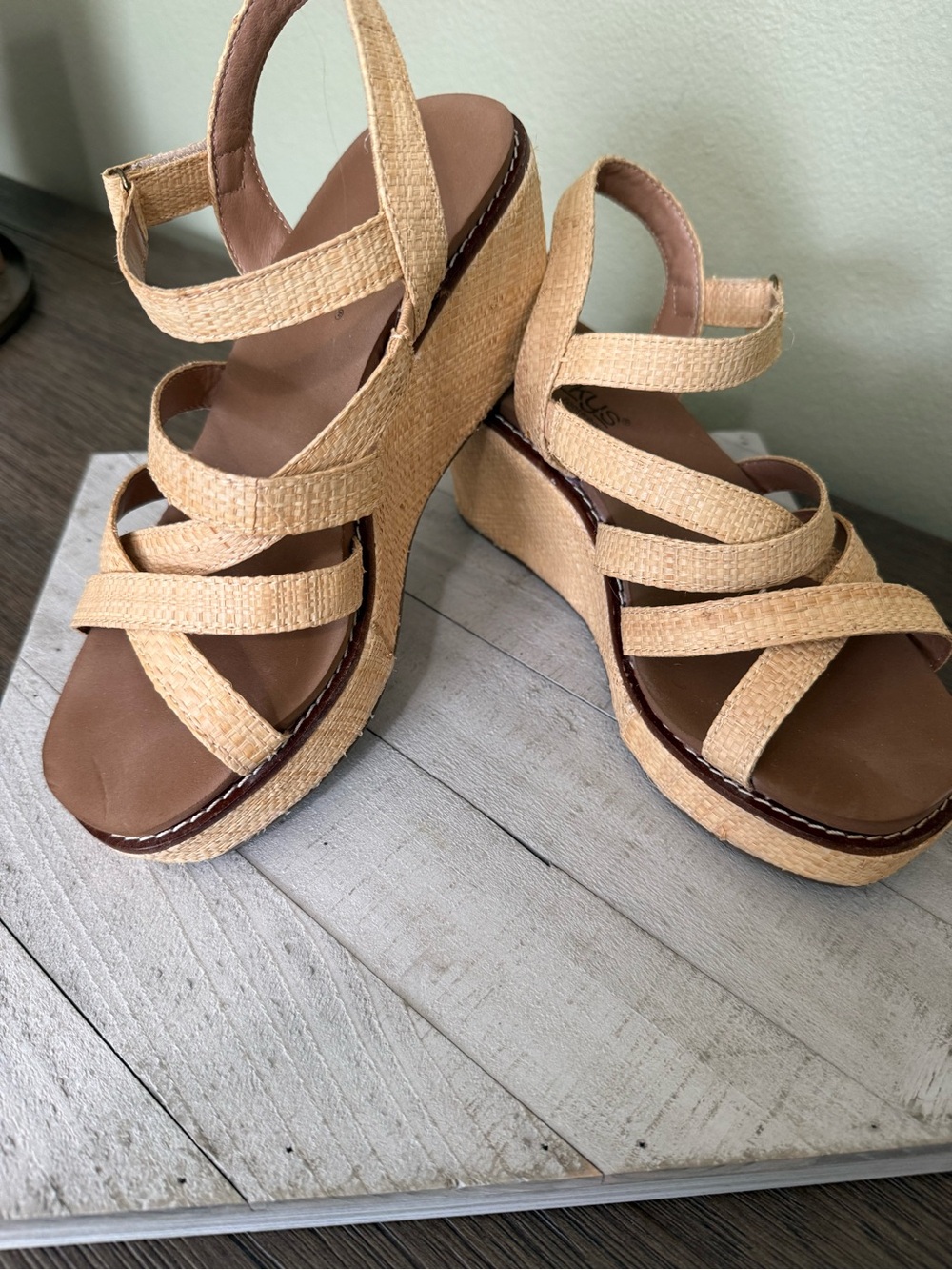Corkys Woven Strap Platform Sandals